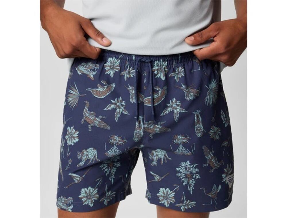 Columbia Men's PFG Rambler Printed Water Shorts Small Nocturnal Floridays